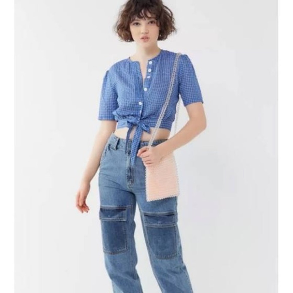 🧳 NWT The East Order Plaid Crop Top